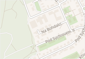 Na Bohdalci v obci Praha - mapa ulice