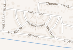 Na Božkovně v obci Praha - mapa ulice