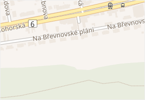 Na břevnovské pláni v obci Praha - mapa ulice