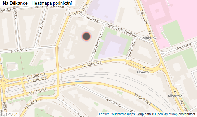 Mapa Na Děkance - Firmy v ulici.