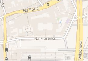Na Florenci v obci Praha - mapa ulice