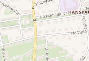 Na Hanspaulce v obci Praha - mapa ulice