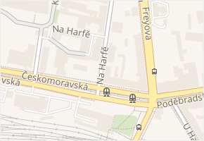 Na Harfě v obci Praha - mapa ulice