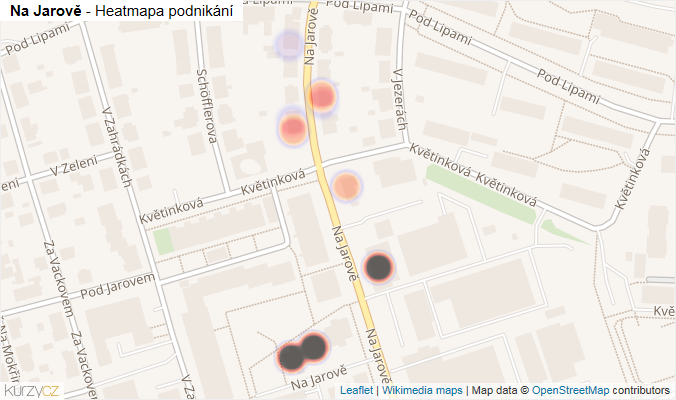 Mapa Na Jarově - Firmy v ulici.
