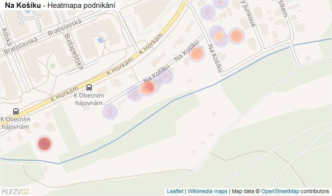 Mapa Na Košíku - Firmy v ulici.
