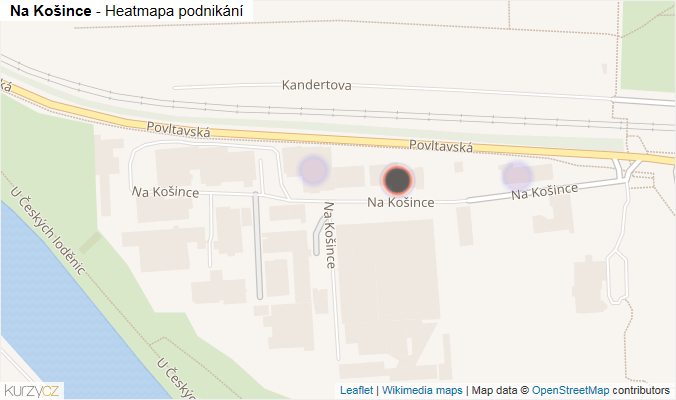 Mapa Na Košince - Firmy v ulici.