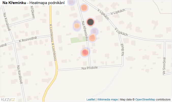 Mapa Na Křemínku - Firmy v ulici.
