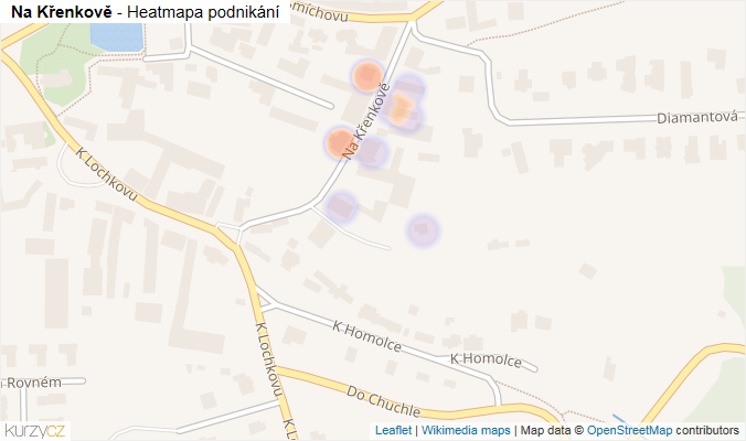Mapa Na Křenkově - Firmy v ulici.