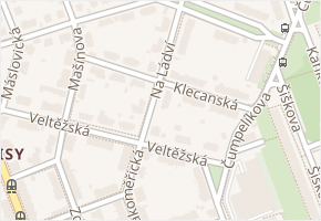 Na Ládví v obci Praha - mapa ulice