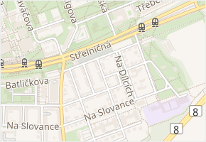 Na malém klínu v obci Praha - mapa ulice