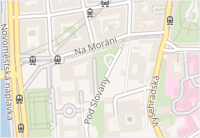 Na Moráni v obci Praha - mapa ulice
