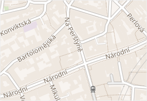 Na Perštýně v obci Praha - mapa ulice