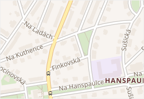 Na pískách v obci Praha - mapa ulice