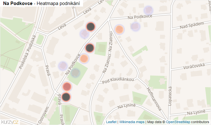 Mapa Na Podkovce - Firmy v ulici.