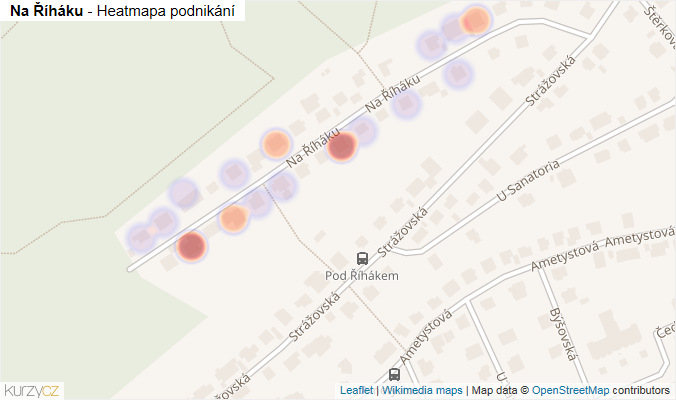 Mapa Na Říháku - Firmy v ulici.