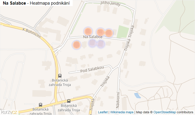 Mapa Na Salabce - Firmy v ulici.