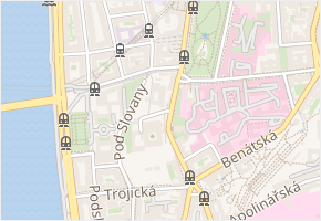 Na Slovanech v obci Praha - mapa ulice