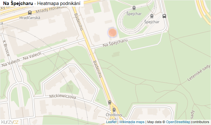 Mapa Na Špejcharu - Firmy v ulici.