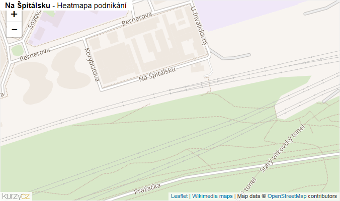 Mapa Na Špitálsku - Firmy v ulici.
