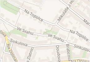 Na Topolce v obci Praha - mapa ulice