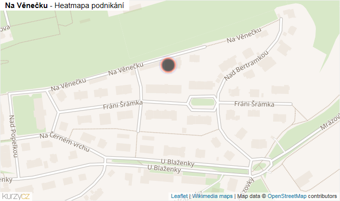 Mapa Na Věnečku - Firmy v ulici.