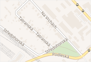 Na vrchách v obci Praha - mapa ulice