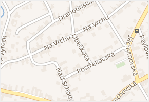 Na vrchu v obci Praha - mapa ulice
