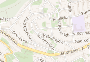 Na vrstvách v obci Praha - mapa ulice
