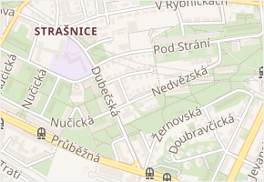 Na výhledech v obci Praha - mapa ulice