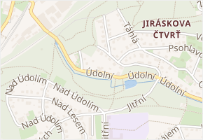 Na výstupu v obci Praha - mapa ulice