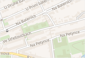 Na zástřelu v obci Praha - mapa ulice