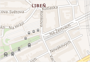 Na žertvách v obci Praha - mapa ulice