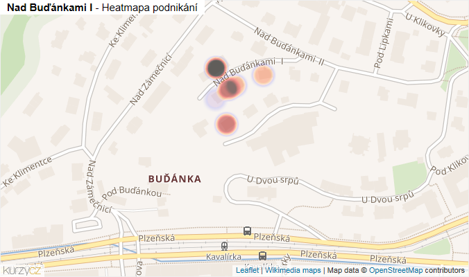 Mapa Nad Buďánkami I - Firmy v ulici.