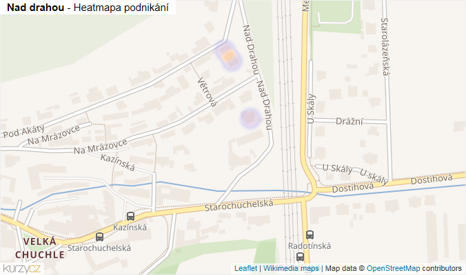 Mapa Nad drahou - Firmy v ulici.