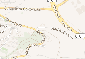 Nad Klíčovem v obci Praha - mapa ulice