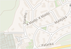 Nad lesíkem v obci Praha - mapa ulice