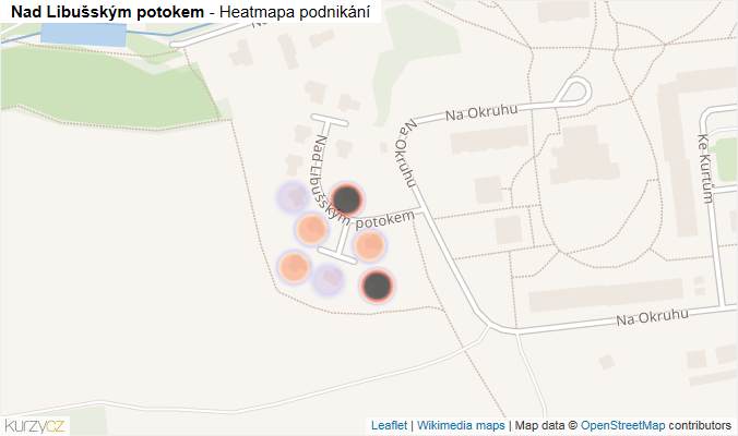 Mapa Nad Libušským potokem - Firmy v ulici.