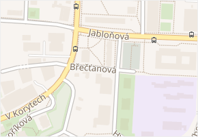 Nad Meandry v obci Praha - mapa ulice