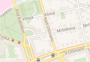 Nad olšinami v obci Praha - mapa ulice