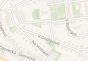 Nad Ondřejovem v obci Praha - mapa ulice