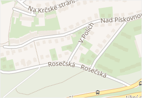 Nad pískovnou v obci Praha - mapa ulice