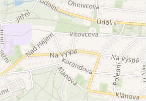Nad pruhy v obci Praha - mapa ulice