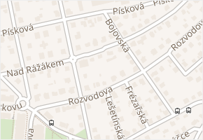 Nad Rážákem v obci Praha - mapa ulice