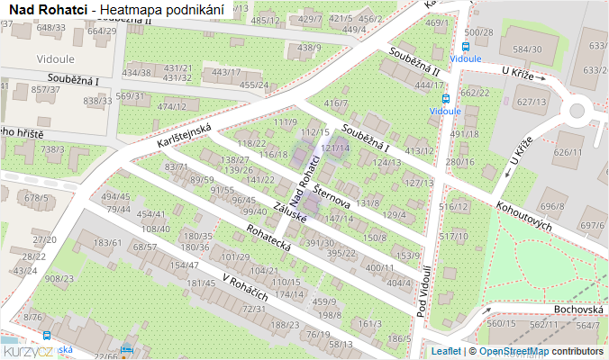 Mapa Nad Rohatci - Firmy v ulici.