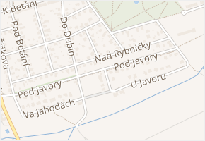 Nad rybníčky v obci Praha - mapa ulice