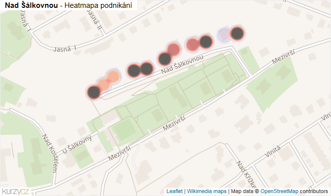 Mapa Nad Šálkovnou - Firmy v ulici.