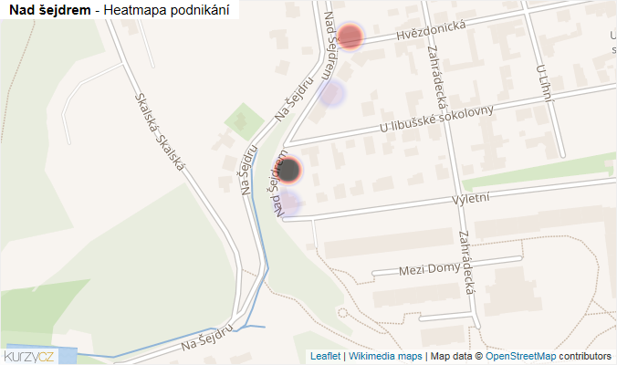 Mapa Nad šejdrem - Firmy v ulici.
