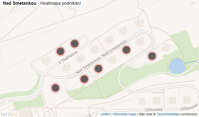 Mapa Nad Smetankou - Firmy v ulici.