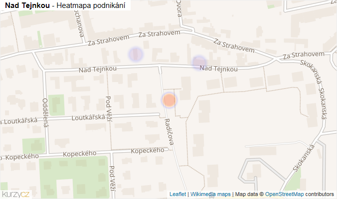 Mapa Nad Tejnkou - Firmy v ulici.