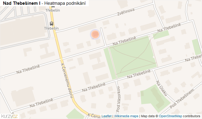 Mapa Nad Třebešínem I - Firmy v ulici.